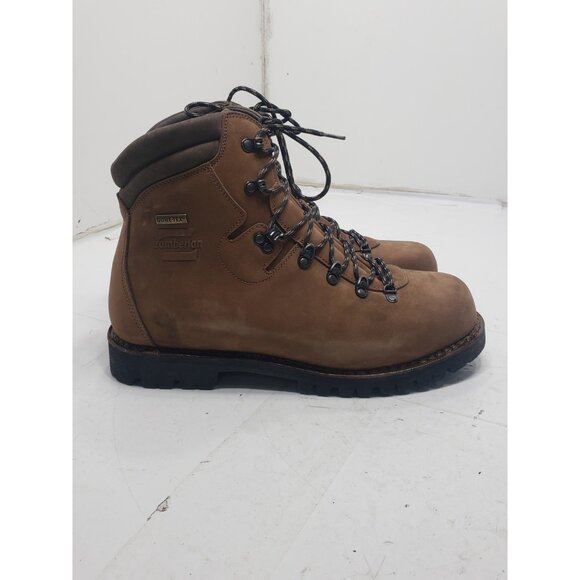 Zamberlan 631 Civetta Leather Hiking Boots Gore TEX Size 13 Taupe Pre Owned - Picture 2 of 8